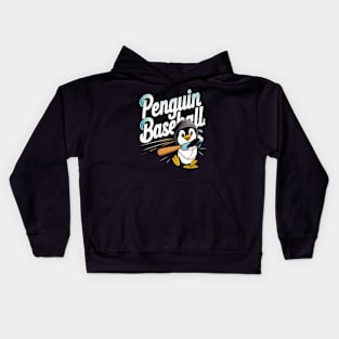 Penguin Baseball Kids Hoodie